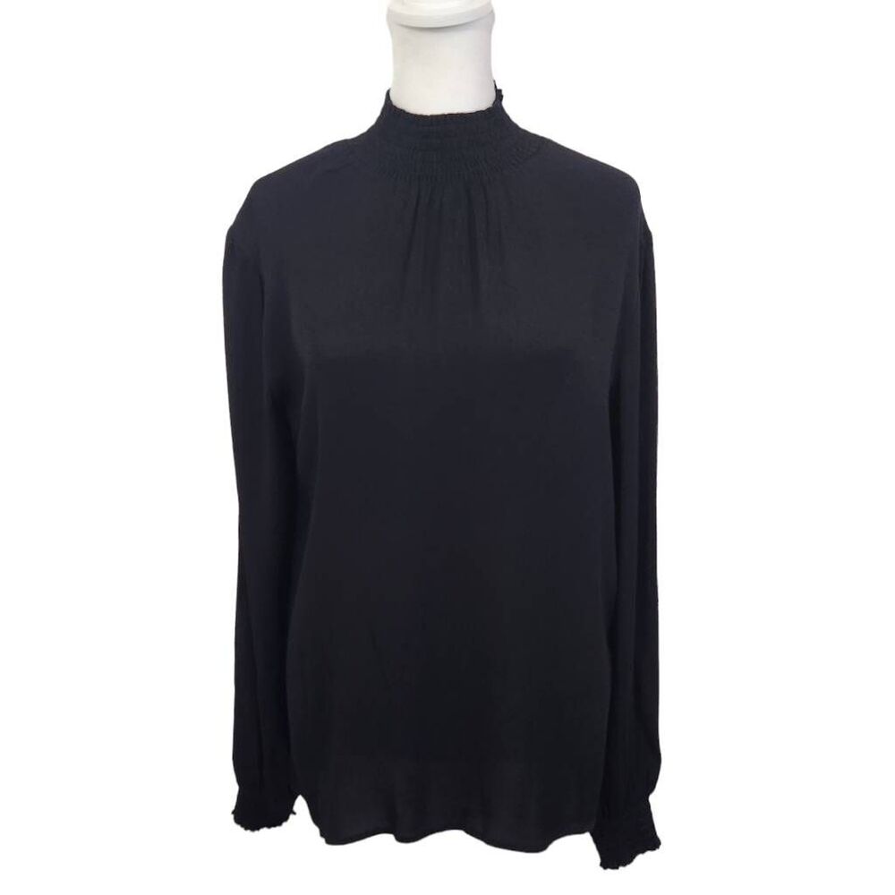 Bobi Mock Turtleneck Black Blouse NWT Size Small Revolve Black Turtleneck